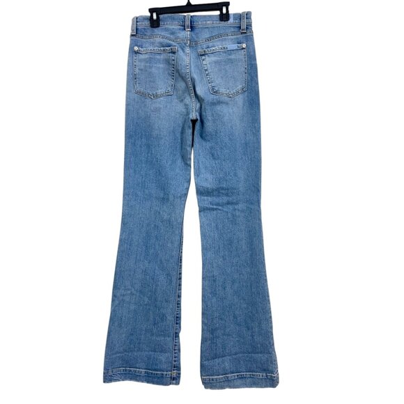 7 For All Mankind Ultra High Rise Dojo Jeans Fig Leaf Size 28 Pre-Loved - Picture 4 of 8